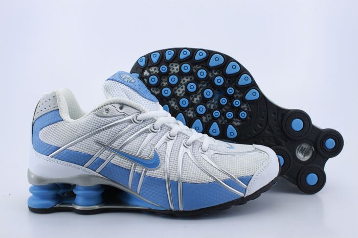 Women Nike Shox OZ White Baby Blue Shoes - Click Image to Close