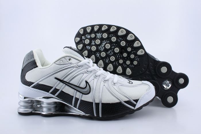 Women Nike Shox OZ White Black Grey Shoes - Click Image to Close