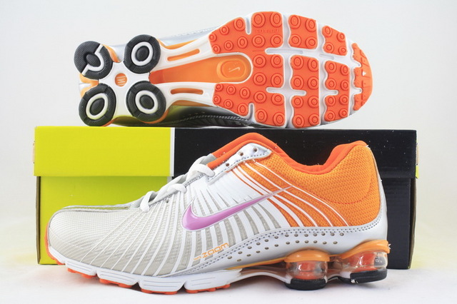 Women Nike Shox R1 Grey Orange Purple Shoes - Click Image to Close