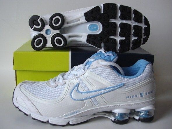 Women Nike Shox R2 White Baby Blue Shoes