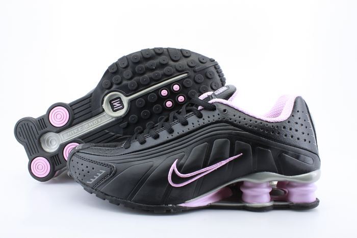 Women Nike Shox R4 Black Pink Footwear - Click Image to Close