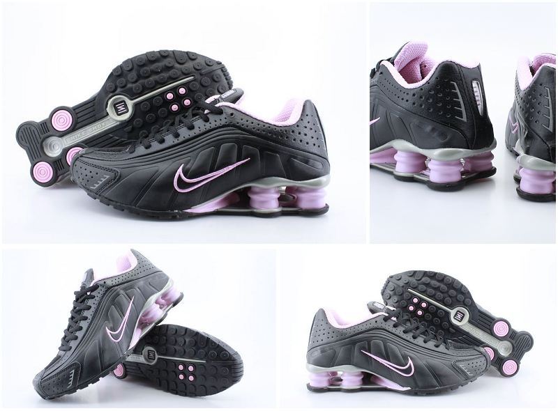 Women Nike Shox R4 Black Pink Shoes - Click Image to Close