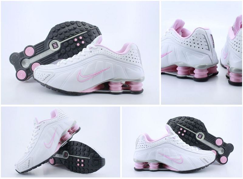 Women Nike Shox R4 Shoes White Pink Shoes - Click Image to Close