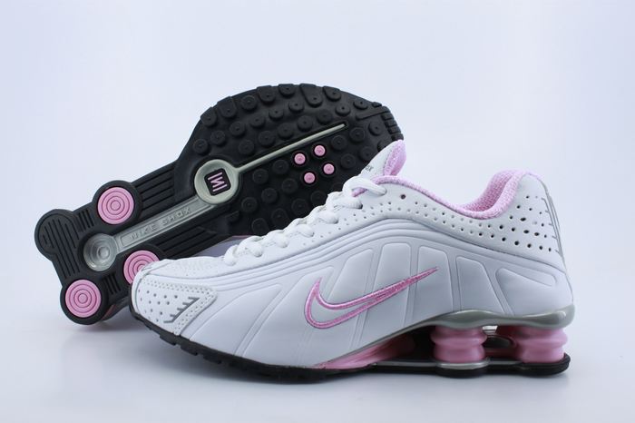 Women Nike Shox R4 White Pink