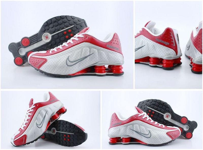 Women Nike Shox R4 White Red Shoes
