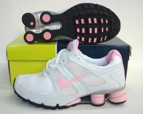 Women Nike Shox R5 White Pink Shoes