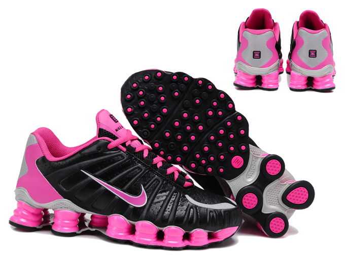 Women Nike Shox TL3 Black Hot Pink Shoes - Click Image to Close