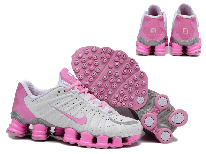 Women Nike Shox TL3 Shoes Grey Pink - Click Image to Close