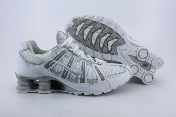 Women Nike Shox Turb White Grey Shoes - Click Image to Close