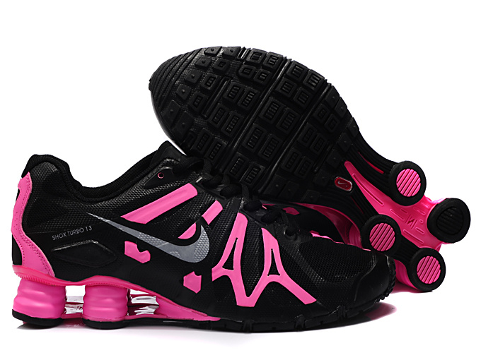 Women Nike Shox Turbo+13 Black Red Shoes - Click Image to Close