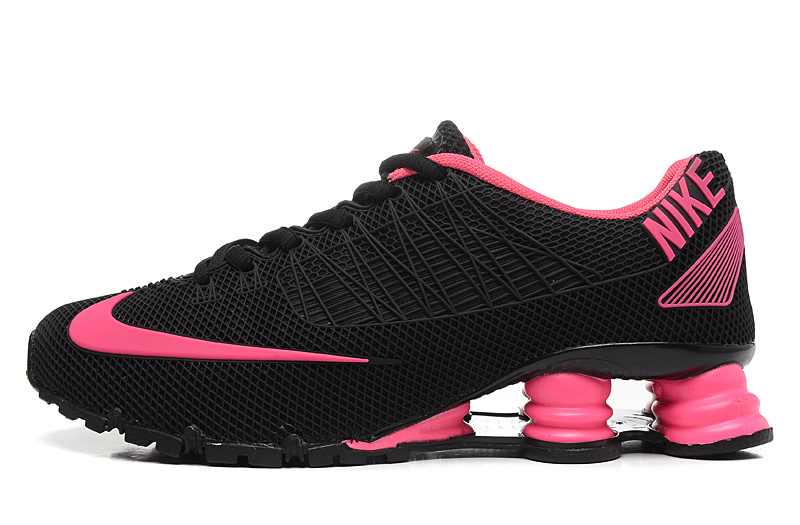 Women Nike Shox Turbo 21 Black Pink Shoes - Click Image to Close