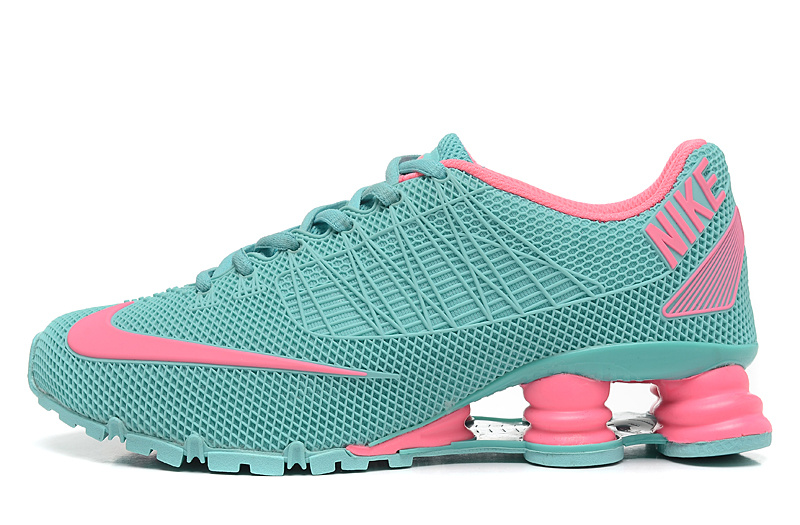 Women Nike Shox Turbo 21 Green Pink Shoes - Click Image to Close