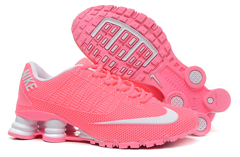 Women Nike Shox Turbo 21 Pink White Shoes - Click Image to Close