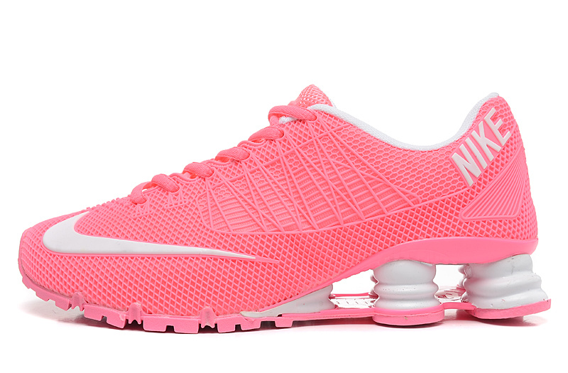 Women Nike Shox Turbo 21 Pink White Shoes - Click Image to Close