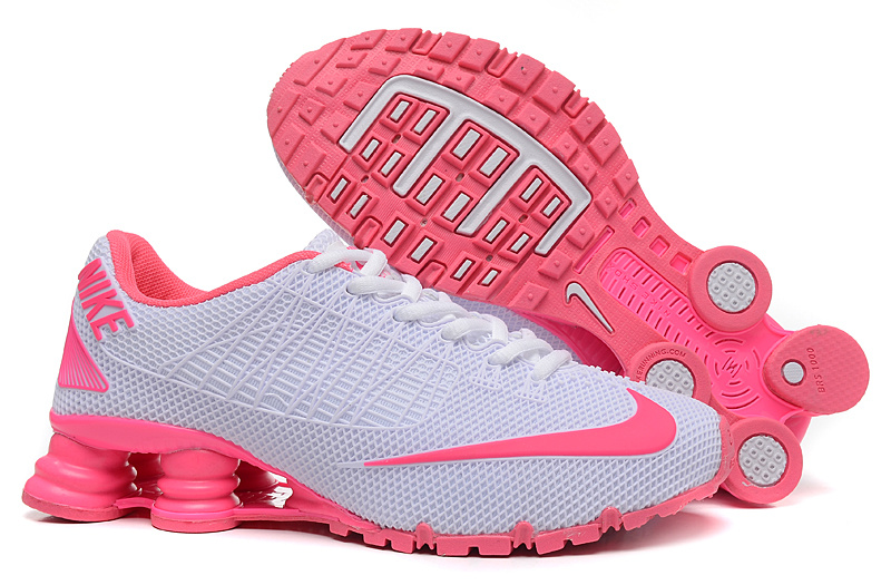 Women Nike Shox Turbo 21 White Pink Shoes - Click Image to Close