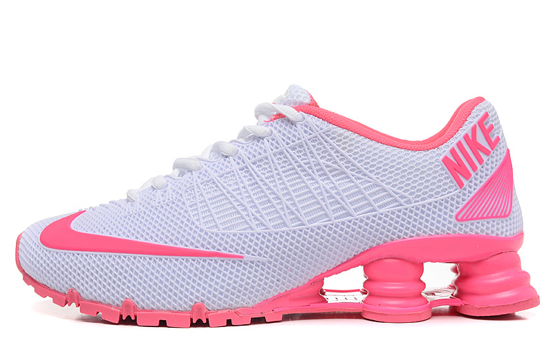 Women Nike Shox Turbo 21 White Pink Shoes - Click Image to Close