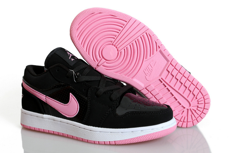 Nike Jordan 1 Low Basketball Shoes For Women Black White - Click Image to Close