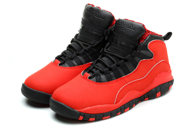 Nike Jordan 10 Red Black Shoes For Women - Click Image to Close