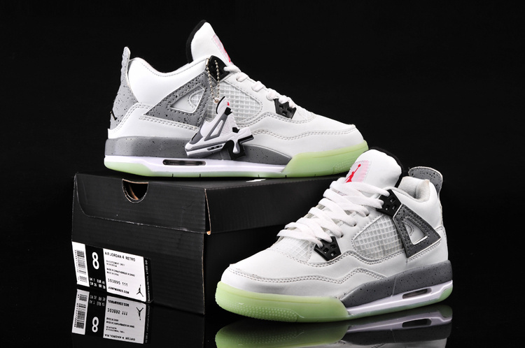 Nike Jordan 4 Midnigh Grey Black Shoes For Women - Click Image to Close