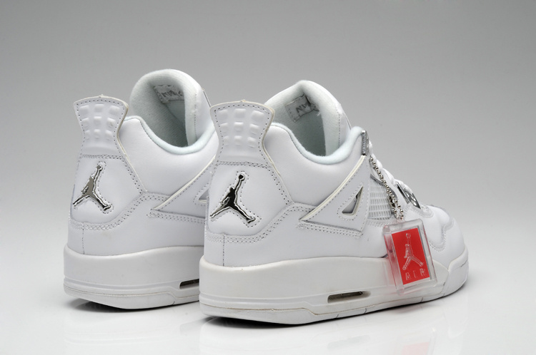 Nike Jordan 4 Shoes For Women All White - Click Image to Close