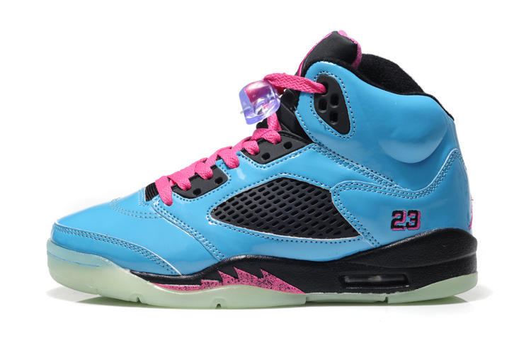 Nike Jordan 5 Midnigh Shoes For Women Blue Black Pink - Click Image to Close