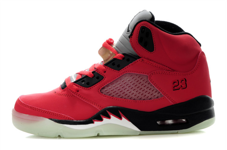Nike Jordan 5 Midnigh Shoes For Women Red Black - Click Image to Close