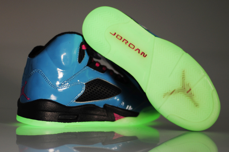 Nike Jordan 5 Midnight Shoes For Women Blue Black Pink