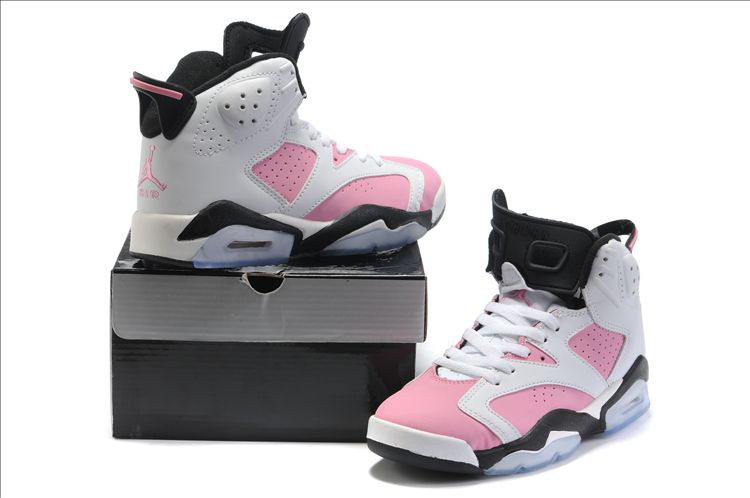 Nike Jordan 6 White Pink Black For Women - Click Image to Close