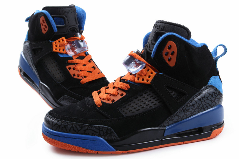 Nike Jordan Spizike Shoes For Women Black Blue Orange - Click Image to Close