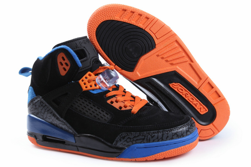 Nike Jordan Spizike Shoes For Women Black Blue Orange - Click Image to Close