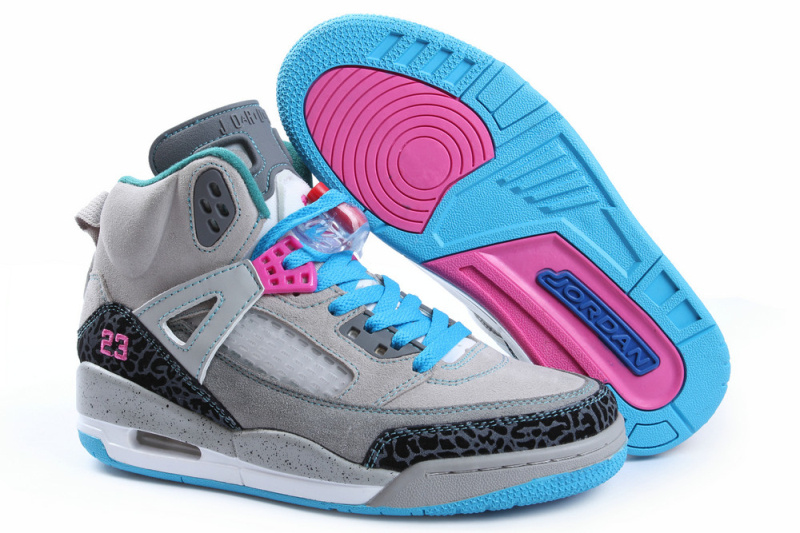 Nike Jordan Spizike Shoes For Women Grey Grey Blue - Click Image to Close