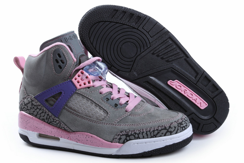Nike Jordan Spizike Shoes For Women Grey Pink Purple - Click Image to Close