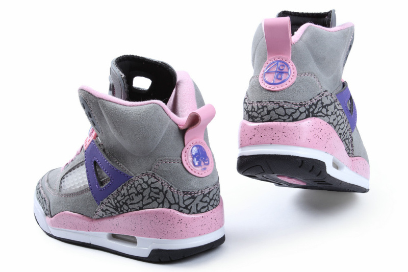 Nike Jordan Spizike Shoes For Women Grey Pink Purple - Click Image to Close