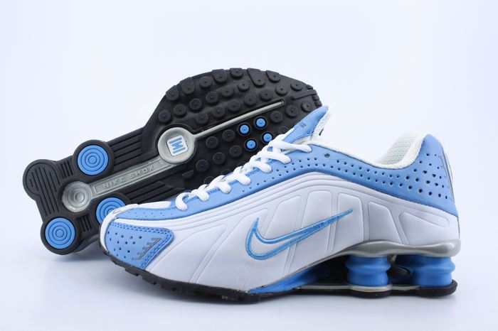 Womens Nike Shox R4 Baby Blue White Shoes