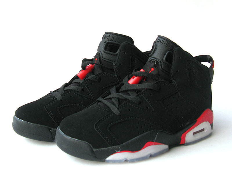 Nike Retro Jordan 6 White Dark Black Red White Shoes For Women - Click Image to Close