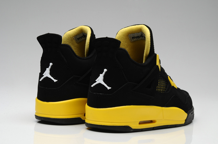 Nike Thor Jordan 4 Shoes For Women Black Yellow