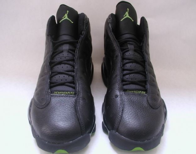 authentic nike air jordan 13 all black altitude green shoes - Click Image to Close