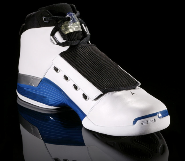 cool nike air jordan 17 og white college blue black shoes