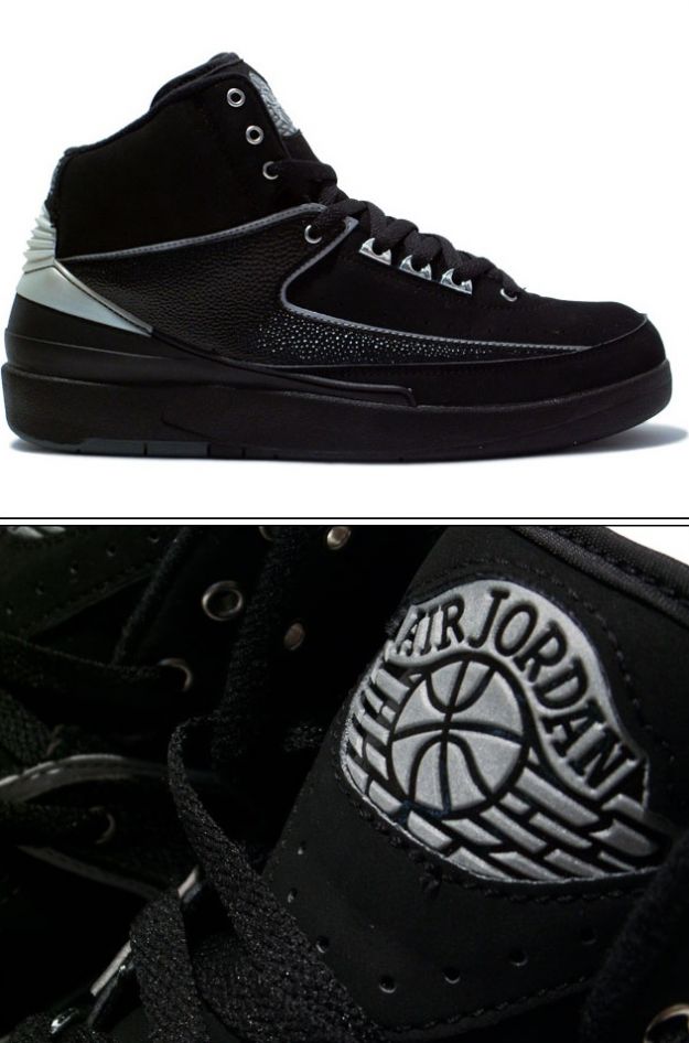 cool nike jordan 2 retro black chrome shoes