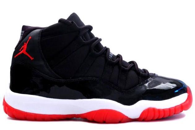 nike air jordan 11 bred black varsity red white shoes