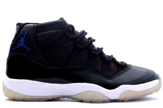 nike air jordan 11 og space jams black royal blue white shoes - Click Image to Close