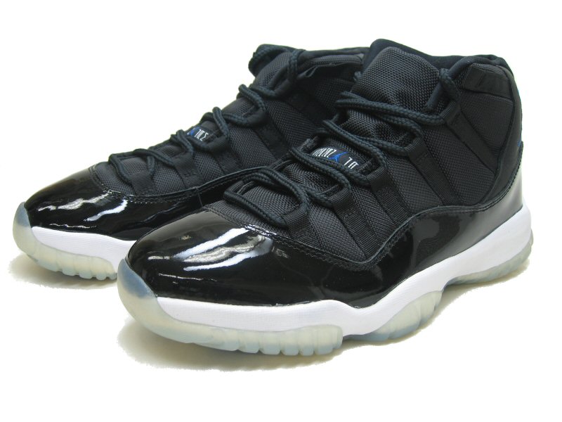 nike air jordan 11 og space jams black royal blue white shoes - Click Image to Close