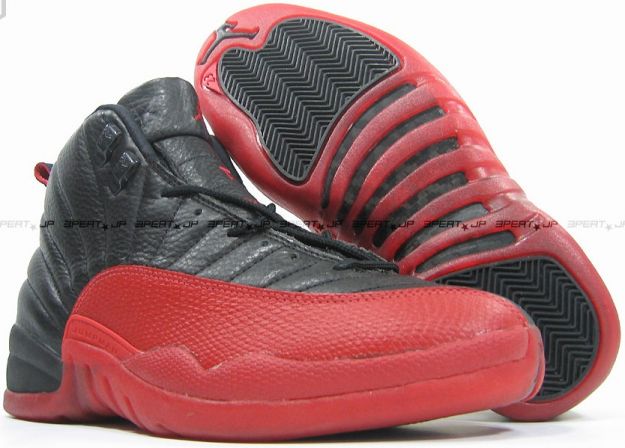 nike air jordan 12 og playoffs black red shoes - Click Image to Close