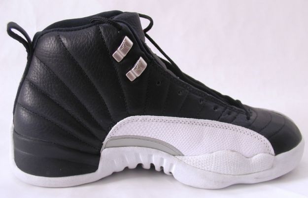 nike air jordan 12 og playoffs black white red metallic silver shoes - Click Image to Close