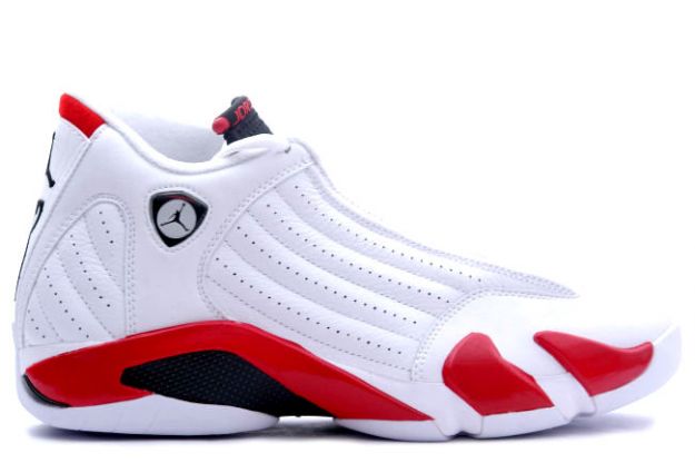 nike air jordan 14 retro white varsity red black shoes - Click Image to Close