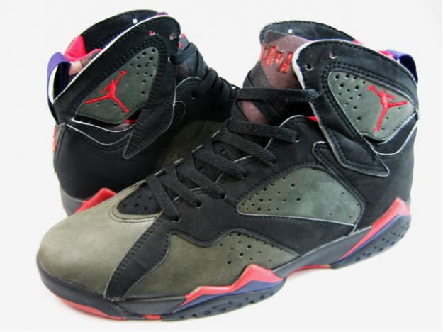 nike air jordan 7 og black grey true red shoes - Click Image to Close