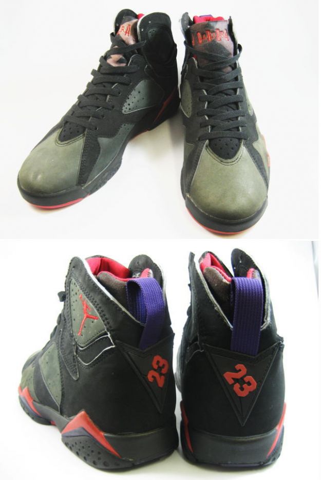 nike air jordan 7 og black grey true red shoes