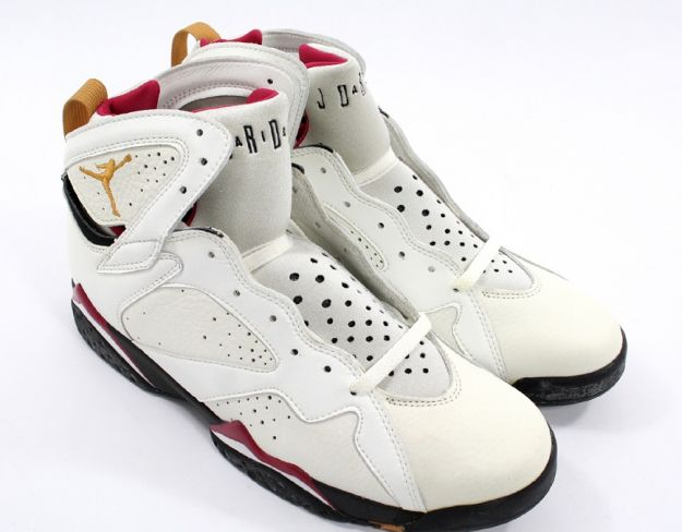 nike air jordan 7 og white black cardinal red yellow shoes - Click Image to Close