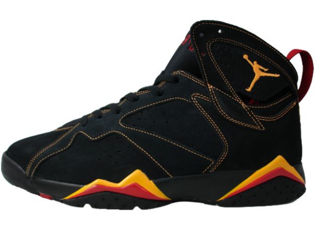 nike air jordan 7 retro black Yellow varsity red shoes - Click Image to Close