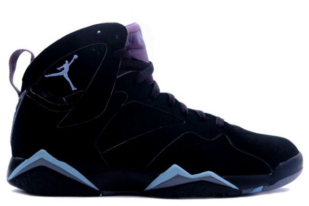 nike air jordan 7 retro black baby blue shoes - Click Image to Close